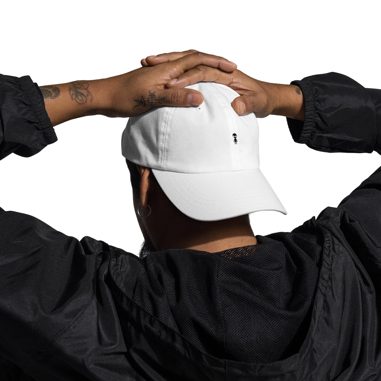 Black Orthon White Dad hat